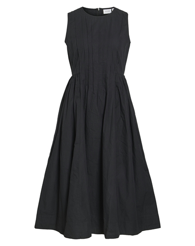 Vila - VIJimba O-Neck Midi Kleid - Black Beauty